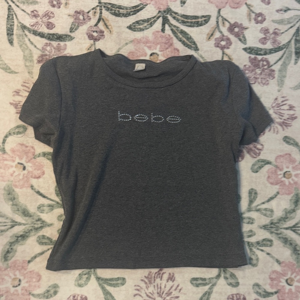Vintage Bebe Charcoal Tee with Logo